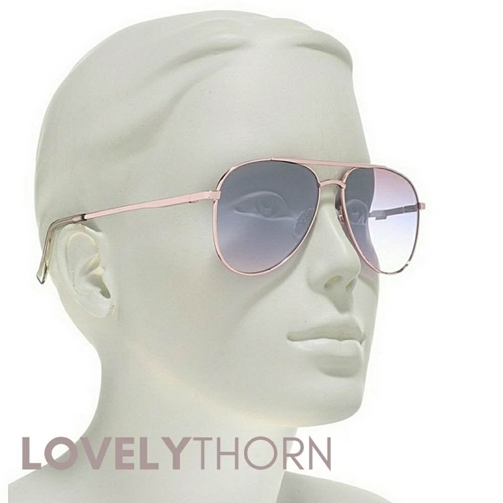 LE SPECS // ltd ed pink smoke gradient & rose gold frame